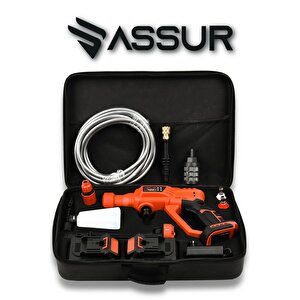 Assur 21v Kömürsüz Motor Yüksek Basınçlı Akülü Oto Araba Yıkama Makinesi Şarjlı