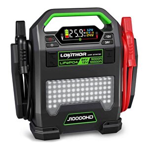 Lokithor J10000hd 12v/24v 10.000amp Lifepo4 Akıllı Akü Takviye + Powerbank + Led Lamba