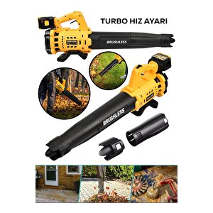 21 V Çift Akülü Turbo Motor 2800 Rpm Yaprak Hava Üfleme Makinesi
