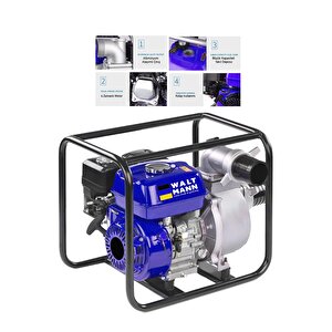 Germany 9,8 Hp Metal Şanzıman Turbo Benzinli Yüksek Performans 3 Parmak Benzinli Su Mavi