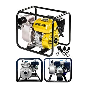 Powerforge 9,8 Hp Metal Şanzuman Turbo Benzinli Yüksek Performans 3 Parmak Benzinli Su Motoru-sarı