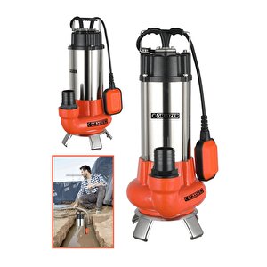 5 Hp Drenaj Logar Atık Dalgıç Su Pompası Motoru Bıçaklı Parçalayıcı