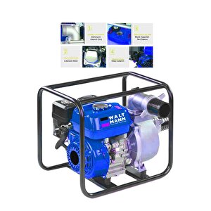 9,8 Hp Metal Şanzıman Turbo Benzinli Yüksek Performans 3 Parmak Benzinli Su Motoru Mavi̇
