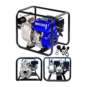 Powerforge 9,8 Hp Metal Şanzuman Turbo Benzinli Yüksek Performans 3 Parmak Benzinli Su Motoru-mavi