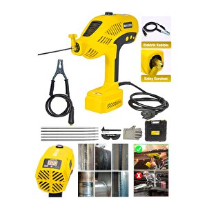 Powerforge Y-300 Amper Çift Kartli Çift Soğutma El Tipi İnvertör Elektrikli Kaynak Makinesi-sarı