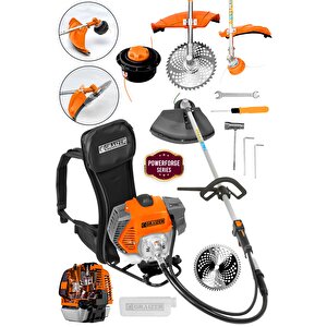 Powerforge Series 58 Cc 11000 Rpm Sırt Tipi Benzinli Motorlu Ot Çalı Çim Biçme Tırpanı-trnc