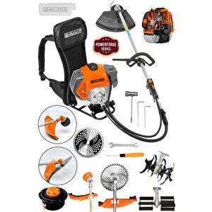 Powerforge 58 Cc 11000 Rpm Sırt Tipi Benzinli Çalı Çim Biçme Tırpan Akrobat-palet Çapa-trncu