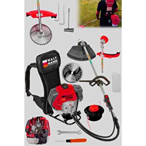 Sırt Tipi Benzinli Motorlu Ot Çalı Çim Biçme Tırpanı 11000rpm 5.9 Hp Kırmızı Renk