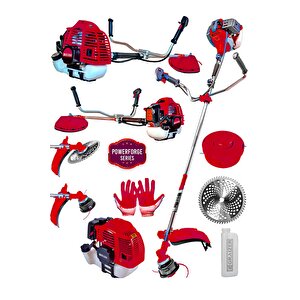 Powerforge 58 Cc 11000 Rpm Yan Tipi Benzinli Ot Çalı Çim Biçme Tırpanı-kırmızı