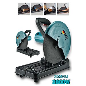 Germany 2000 W 355 Mm Bakır Sargılı Metal Şanzıman Profesyonel Profil Metal Kesme Makinesi