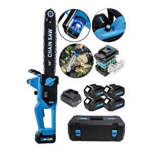 Powerforge Profesyonel Kömürsüz 4 Bataryalı Çelik Şanzıman 5'li Set Sunta Kesmeli-turuncu