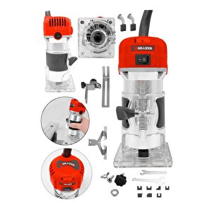 6 Kademe Devir Ayarlı Formika Traşlama Freze Makinesi 6 Mm