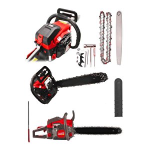 Germany Ekstra Güçlü 52cc 2.9 Hp 8000 Rpm Benzi̇nli̇ Testere Kırmızı
