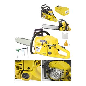 Motoru Benzinli Testere Hızar 52 Cc 2.9 Hp 8000 Rpm Sarı