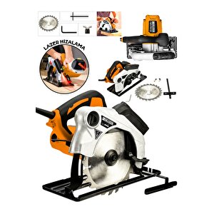 Powerforge Profesyonel Elektrikli Sunta Kesme Makinası Daire Testere-turuncu