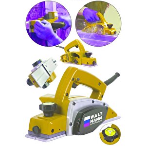 Germany Thecnology 3000 Watt Çift Bıçaklı Planya Makinası 16000 Rpm Sari