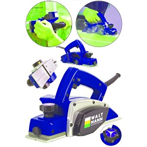 Germany 3000 Watt Çift Bıçaklı Planya Makinası 16000 Rpm Mavi
