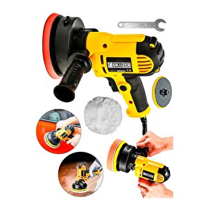Powerforge 450w Elektrikli 125mm Dikey Polisaj Zımpara Makinesi-sarı