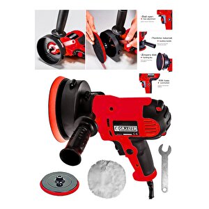 Powerforge 450w Elektrikli 125mm Dikey Polisaj Zımpara Makinesi-kırmızı