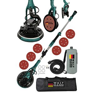 360'ledli 850w Pro Alçıpan Duvar Zımpara Makinası Toz Emmeli Mavi