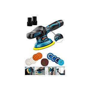 Wm1420 Devir Ayarlı 2x Akülü Orbital Eksantirik Polisaj Pasta Zımpara Makinesi 1150 Ml