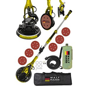 Germany 360'ledli 850w Pro Alçıpan Duvar Zımpara Makinası Toz Emmeli Sarı
