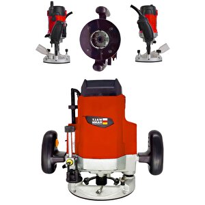 Germany 2600 Watt Freze Formika Traşlama Makinesi 12mm - Kırmızı