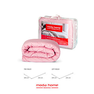 Moda Home Bedding Welsoft Pembe Yorgan Seti Çift Kişilik (2adet Silikon Yastık Ve Kılıfları Hediye)
