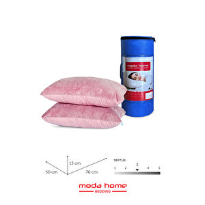 Moda Home Bedding Welsoft Pembe Yorgan Seti Çift Kişilik (2adet Silikon Yastık Ve Kılıfları Hediye)
