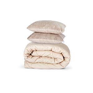 Moda Home Bedding Welsoft Kapuçino Yorgan Seti Tek Kişilik (1adet  Silikon Yastık Ve Kılıfı Hedıye)
