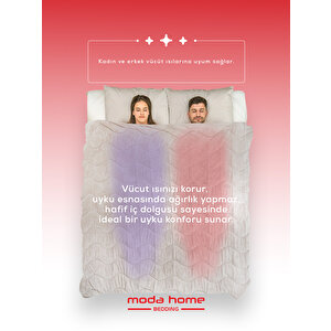 Moda Home Bedding Welsoft Kapuçino Yorgan Seti Tek Kişilik (1adet  Silikon Yastık Ve Kılıfı Hedıye)