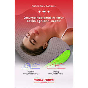 Moda Home Bedding Visco Cervical Boyun Fıtığı, Visco Yastık, Ortopedik Yastık