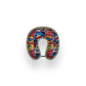Moda Home Bedding Visco Ortopedik Seyahat Yastığı-visco Yastık,çıkarılabilir Kılıf,pop Art