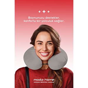 Moda Home Bedding 2li Seyahat Yastığı Gri