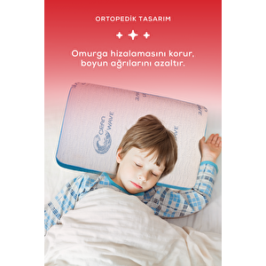 Moda Home Bedding Visco Comfy Çocuk Yastığı Mavi̇, Visco Yastık, Ortopedik Yastık
