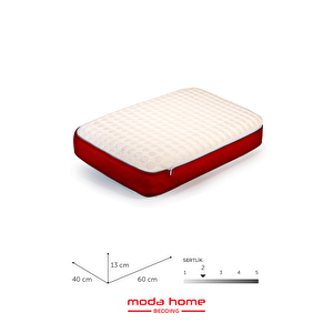Moda Home Bedding Visco Bubbli Tombik Yastık Bordo , Visco Yastık, Ortopedik Yastık