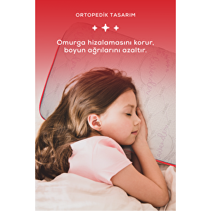 Moda Home Bedding Visco Comfy Çocuk Yastığı Pembe, Visco Yastık, Ortopedik Yastık