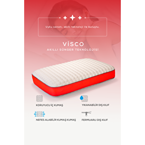 Moda Home Bedding Visco Bubbli Tombik Yastık Pembe,  Visco Yastık, Ortopedik Yastık