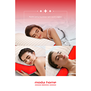 Moda Home Bedding Visco Bubbli Tombik Yastık Pembe,  Visco Yastık, Ortopedik Yastık