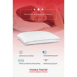 Moda Home Bedding 2 Adet Nano Jel Kaz Tüyü Etkili Mikrojel Dolgulu Ortopedik Yastık
