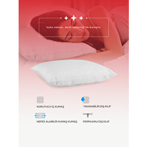 Moda Home Bedding Snow Kapitoneli Microfiber Antialerjik Yastık 1100 Gr