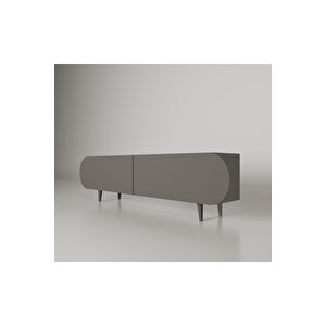 Regulus Mdf 2 Kapakli Ahşap Ayakli 140 Cm Country Tv Üni̇tesi̇ Gri