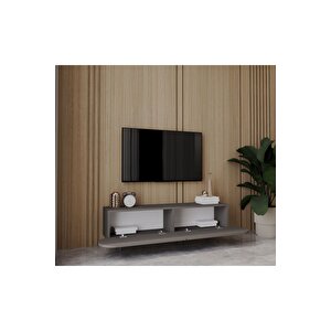 Regulus Mdf 2 Kapakli Ahşap Ayakli 160 Cm Country Tv Üni̇tesi̇ Gri