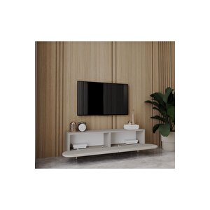 Regulus Mdf 2 Kapakli Ahşap Ayakli 140 Cm Country Tv Üni̇tesi̇ Kumtaşı
