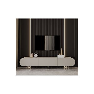 Regulus Mdf 3 Kapakli Ahşap Ayakli 180 Cm Country Tv Üni̇tesi̇ Kumtaşı