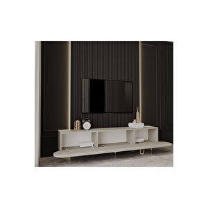 Regulus Mdf 3 Kapakli Ahşap Ayakli 180 Cm Country Tv Üni̇tesi̇ Kumtaşı