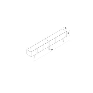 Capella  Mdf 6 Kapaklı Ahşap Ayaklı (120 Cm X 2 Adet) 240 Cm Tv Ünitesi