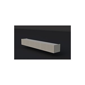 Capella  Mdf 6 Kapaklı Duvara Monte (120 Cm X 2 Adet) 240 Cm Tv Ünitesi Kumtaşı