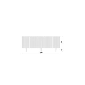 Capella Mdf 5 Kapaklı Raflı Ahşap Ayaklı 200 Cm Konsol (200x80x40 Cm)