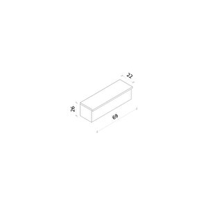 Mi̇mosa Gri̇ Mdf Duvara Monte Kapakli Dresuar
